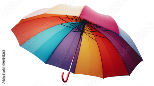 multicolor colorful umbrella isolated on white