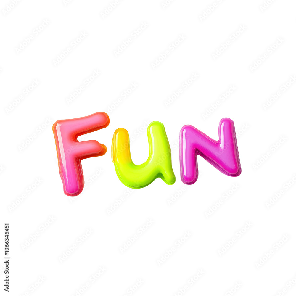 Colorful 3D Fun Text Colorful 3D Fun Text