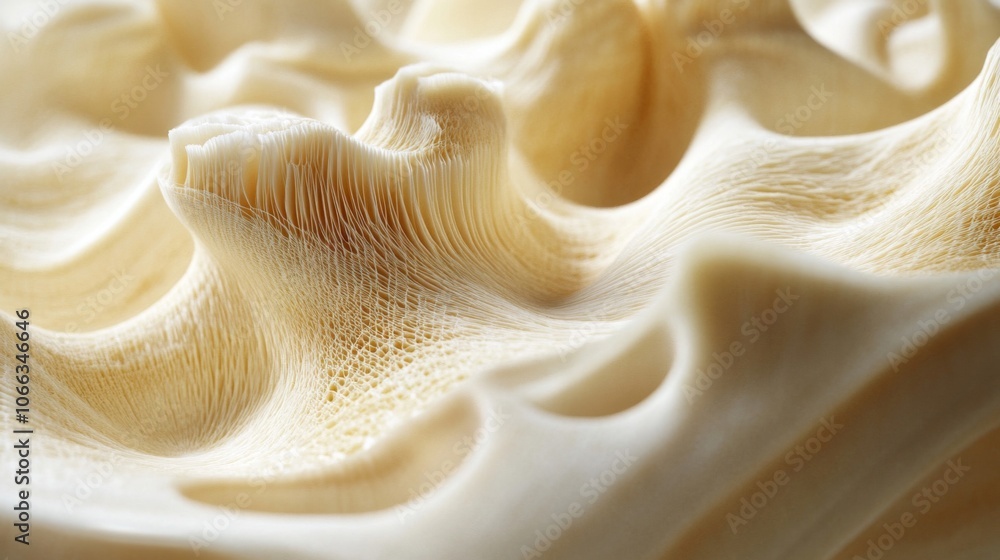 Abstract Close-up of a Cream-Colored, Layered, and Textured Surface Abstract Close-up of a Cream-Colored, Layered, and Textured Surface