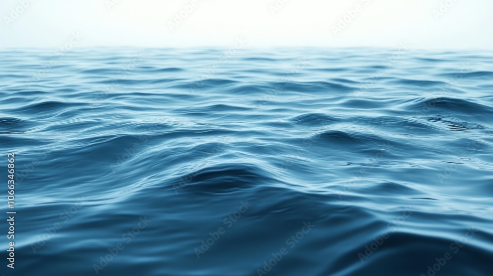 Serene Blue Ocean Waves with a Soft Horizon Serene Blue Ocean Waves with a Soft Horizon
