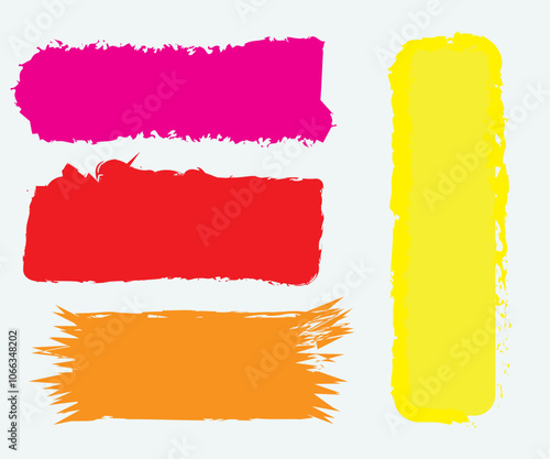 graphics of various brush strokes of different shapes