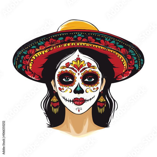 portrait of a woman wearing a carnival mask
