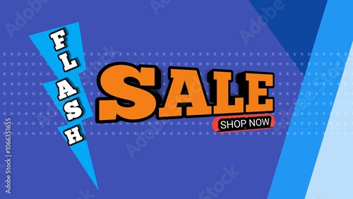 Flas sale shop now banner, flash sale poster photo