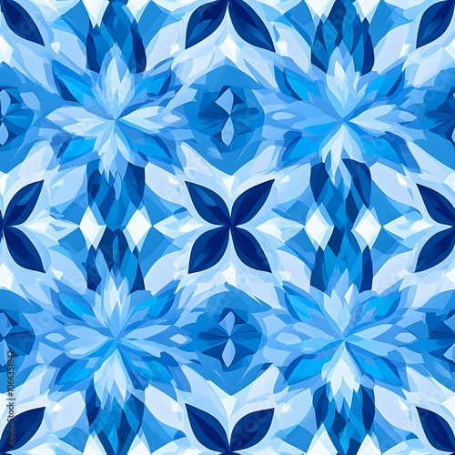 Abstract blue and white geometric pattern, perfect for a modern design.