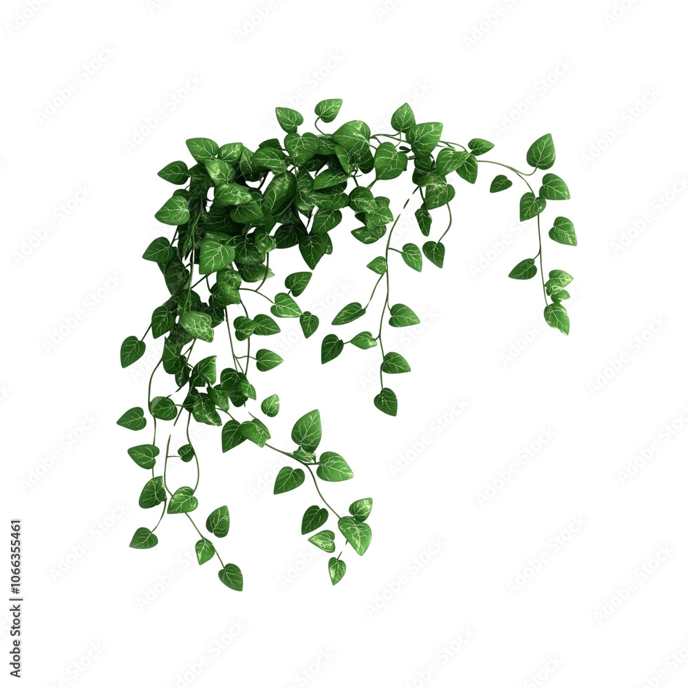 Hanging Ivy Vine with Green Leaves Isolated on White Background Hanging Ivy Vine with Green Leaves Isolated on White Background