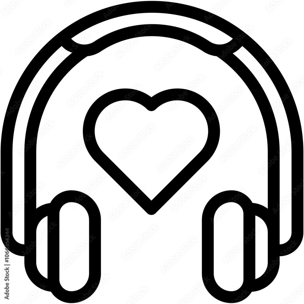 Vector Icon Earphones, Love And Romance, Romance, Headphone, Headphones Vector Icon Earphones, Love And Romance, Romance, Headphone, Headphones
