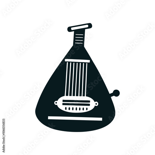 mandoline slicer silhouette design for kitchen tools vector
