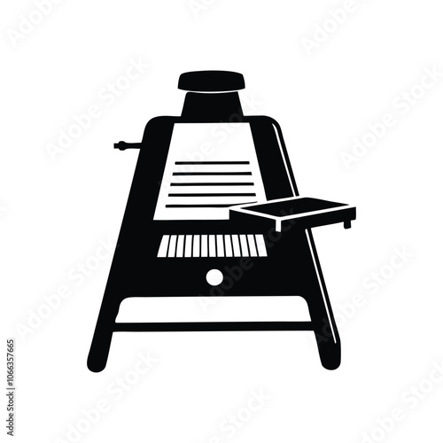 mandoline slicer silhouette design for kitchen tools vector
