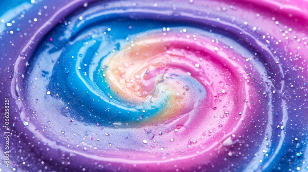 Swirling Galaxy Slime with Glitter Swirling Galaxy Slime with Glitter