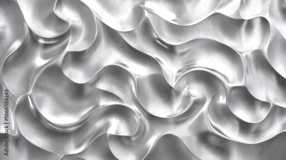 Fototapeta premium Abstract Metallic Surface with Wavy Texture