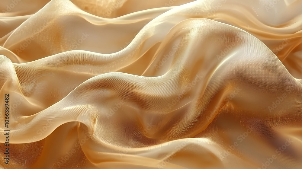 Transparent golden multilayer cloth background Transparent golden multilayer cloth background