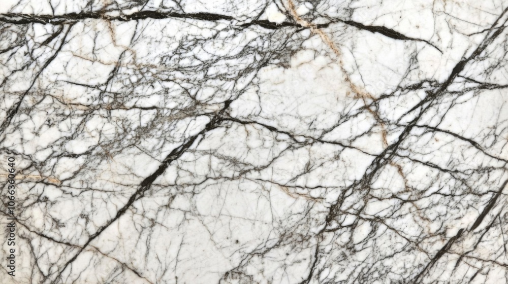 White Marble Slab with Intricate Black Veining White Marble Slab with Intricate Black Veining