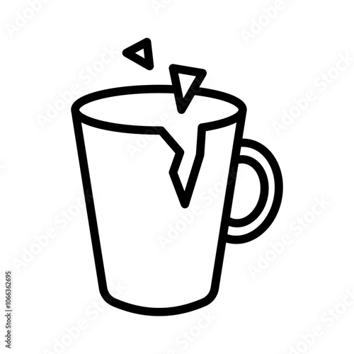 Broken mug icon.