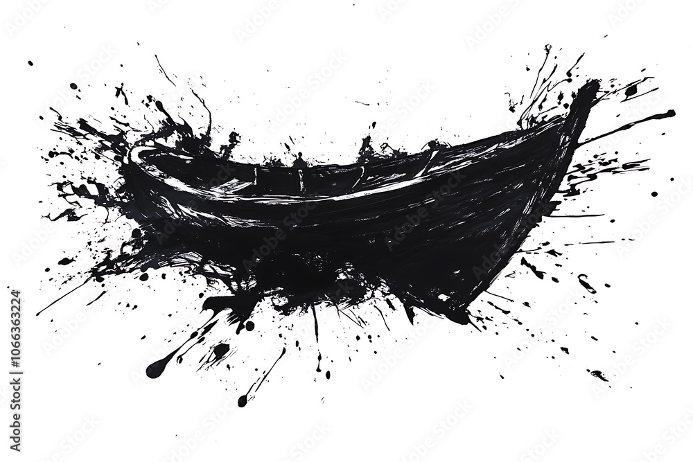 Grunge ink paint, black ink blot, abstract black water color on white background Grunge ink paint, black ink blot, abstract black water color on white background