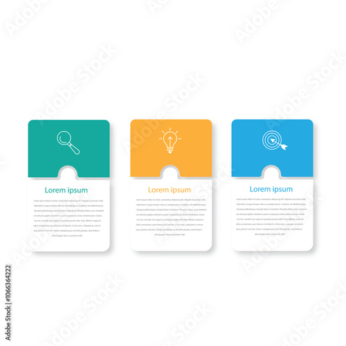 Vector Business Web Banner Template with Icons and