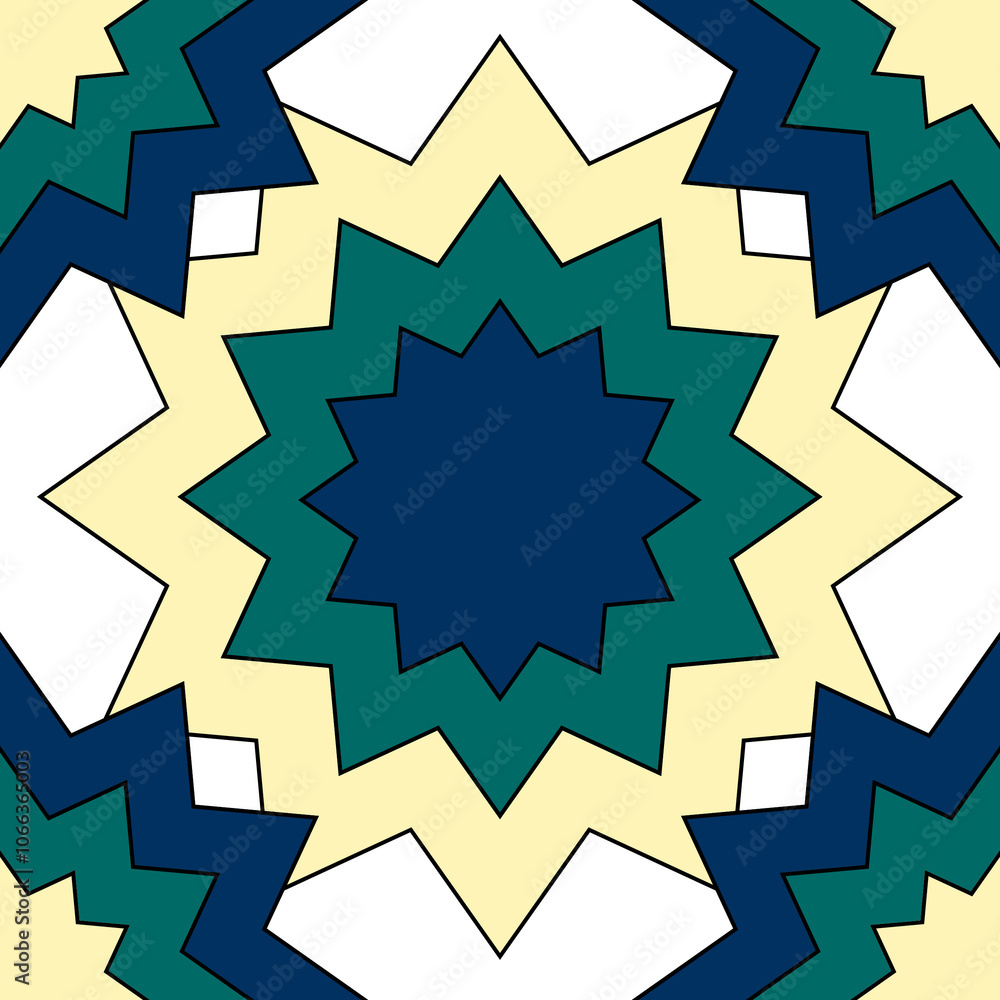 Geometric Starburst Mandala Geometric Starburst Mandala