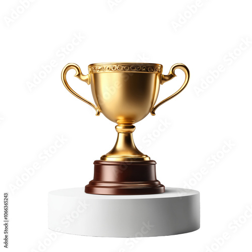 Gold cup transparent background