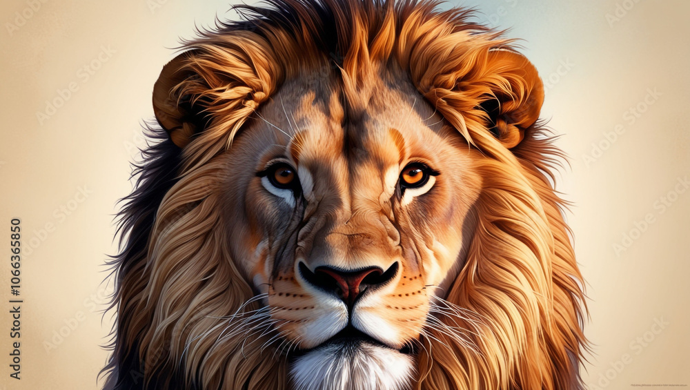 Fototapeta premium a close up of a lion