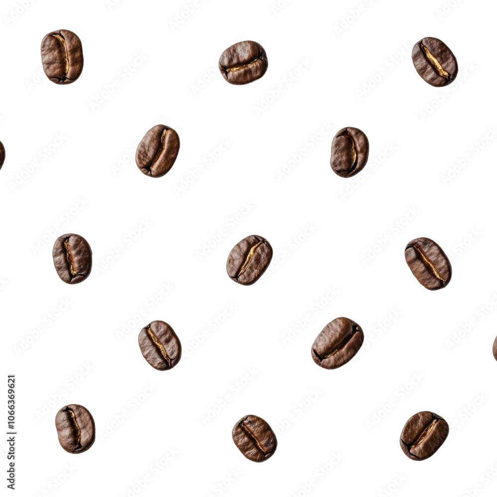 Scattered coffee beans isolated. PNG Scattered coffee beans isolated. PNG