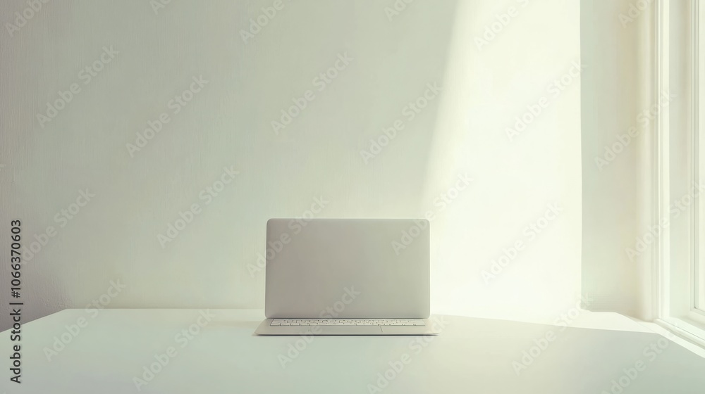 Blank copy space frame. Home office desk workspace with laptop on white background. Flat lay, top view girl boss work business hero header template. Blank copy space frame. Home office desk workspace with laptop on white background. Flat lay, top view girl boss work business hero header template.