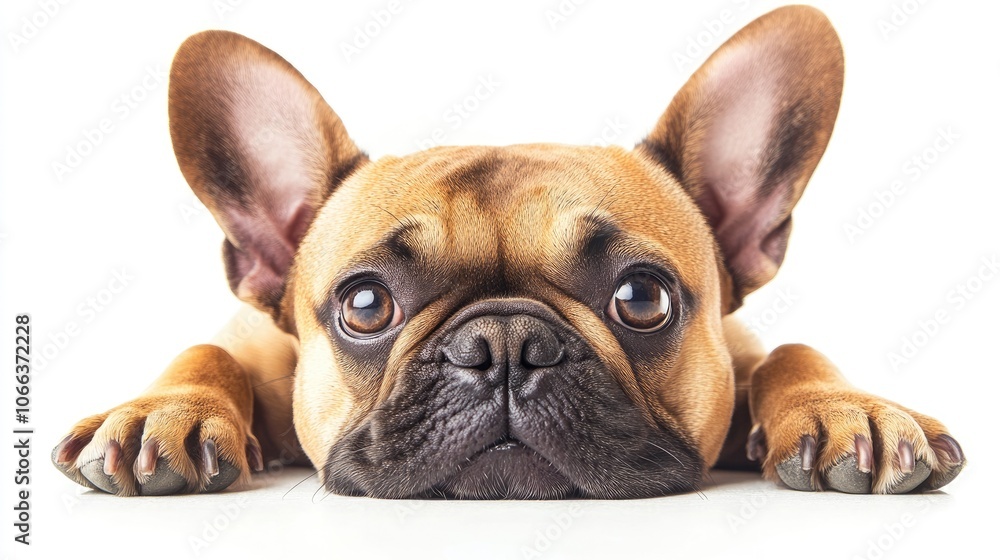 Playful and Adorable French Bulldog on a White Background Perfect for Marketing and Design Use Playful and Adorable French Bulldog on a White Background Perfect for Marketing and Design Use