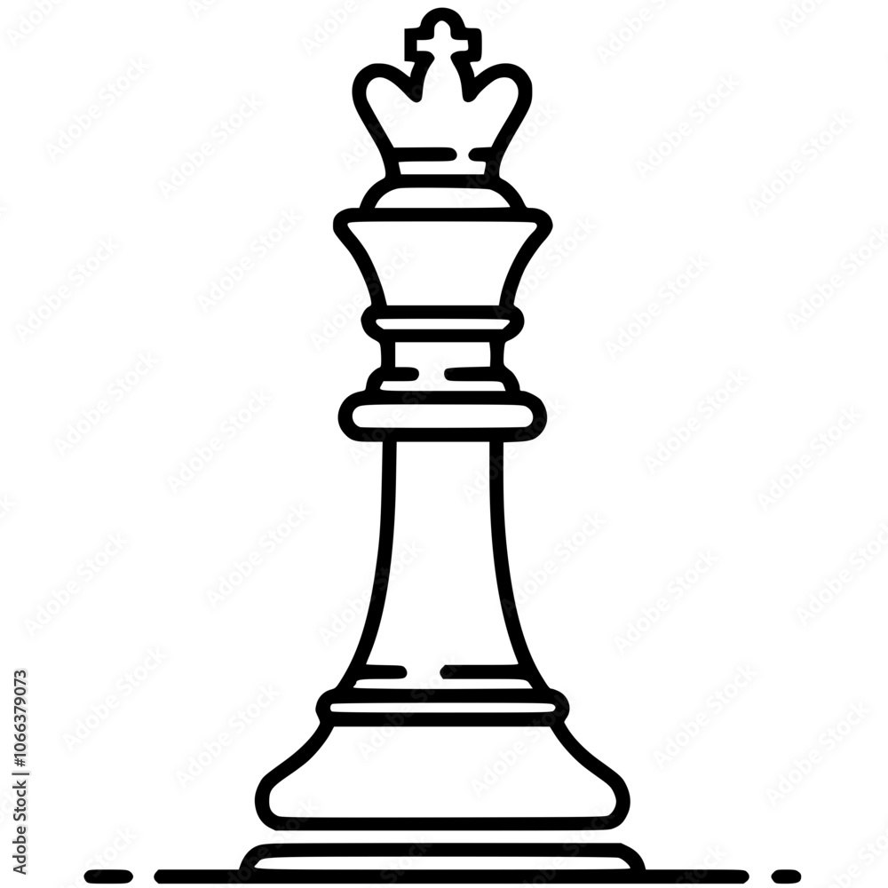 Chess king piece silhouette Chess king piece silhouette