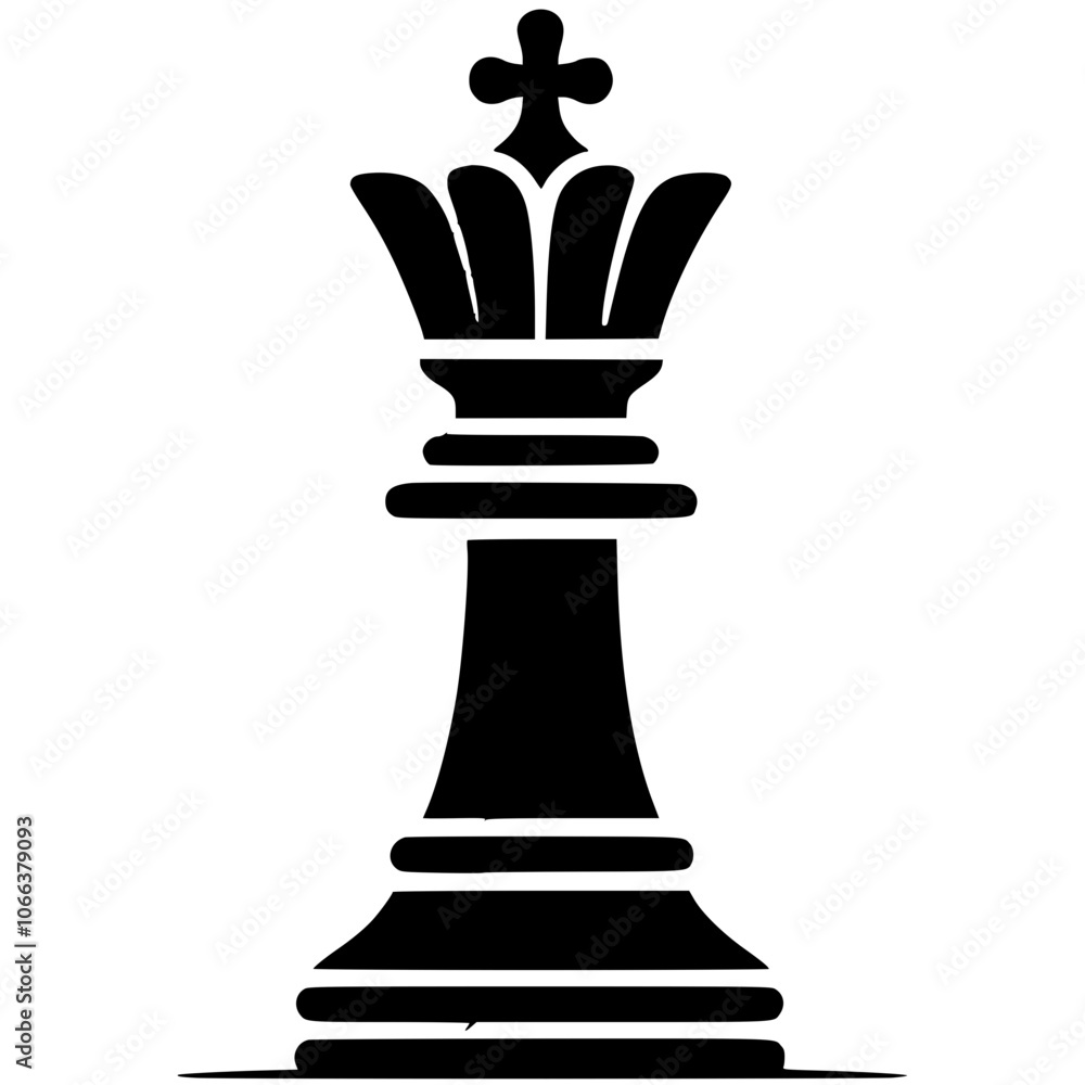 Chess king piece silhouette