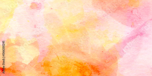 Abstract bright texture of pink in yellow paint background, Splash acrylic colorful background, beautiful watercolor background for your design, perfect for creative designs, artistic projects.	