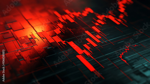 Wallpaper Mural A 3D image showing a company's canceled stock order, highlighting the impact on their investment. Torontodigital.ca