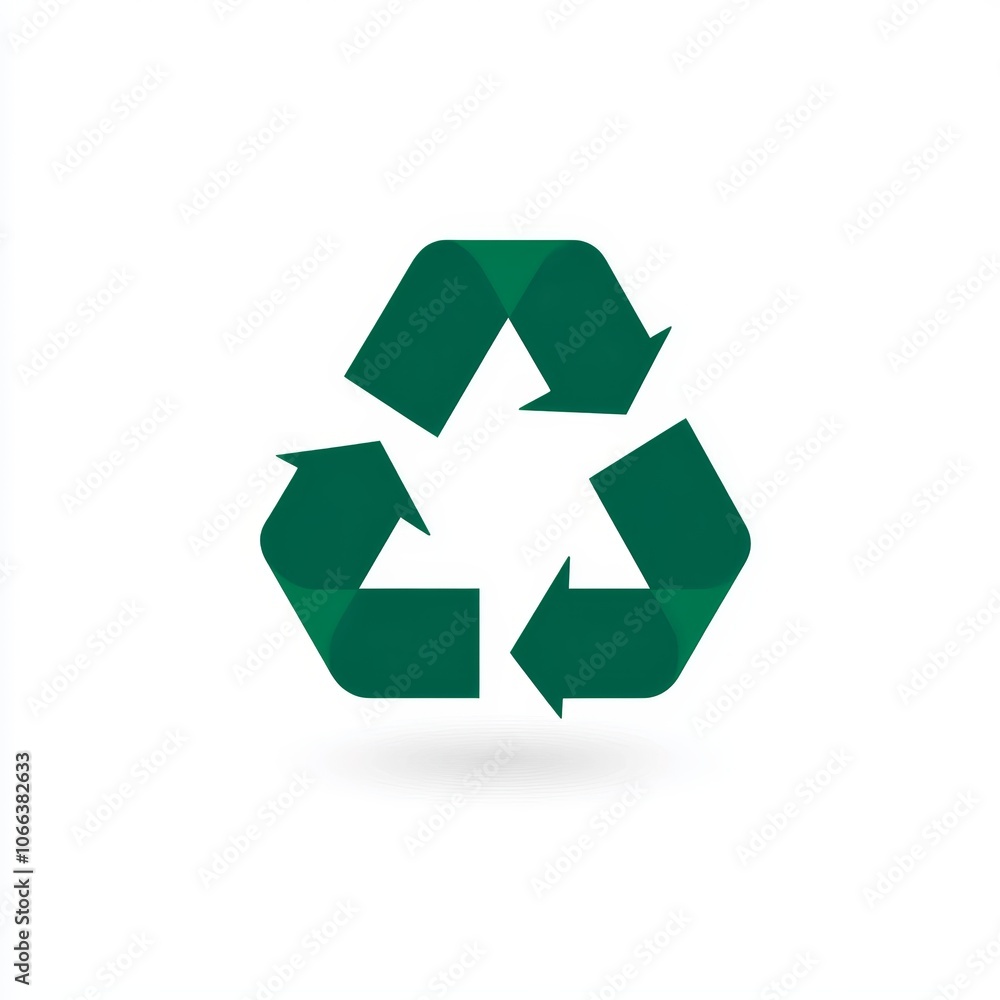 Green Circular Icon for Materials Recycling Green Circular Icon for Materials Recycling