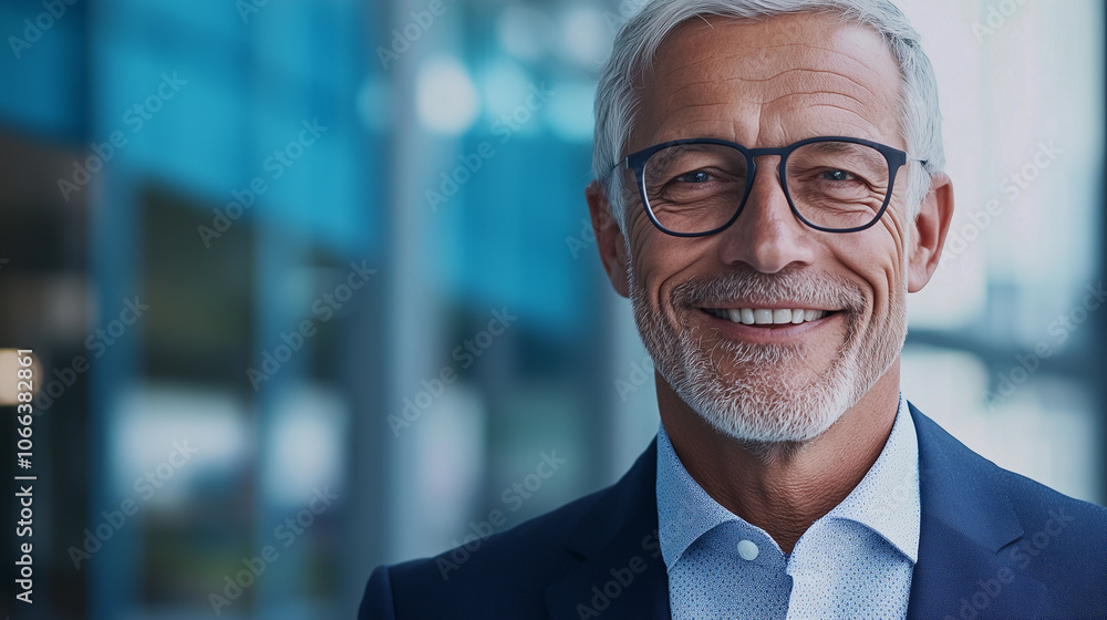 Naklejka premium Portrait of a Successful Senior Businessman Consultant