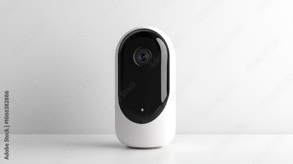 Wireless security camera on a white background Wireless security camera on a white background