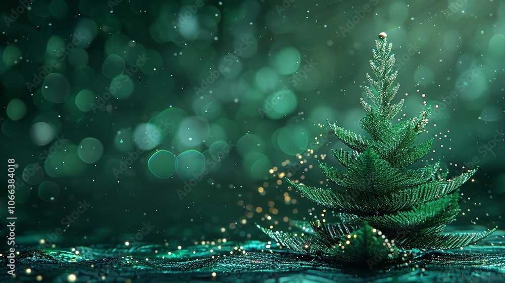 Abstract Christmas Tree on a Green Background
Abstract Christmas Tree on a Green Background