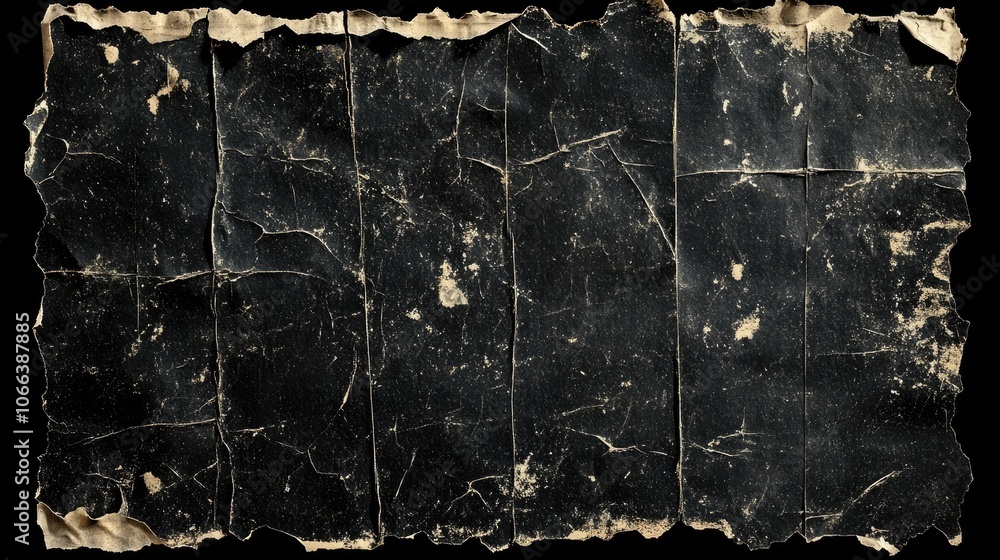 Vintage black torn poster texture with scratches providing an old and ...