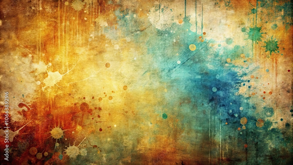 Grunge-styled background with distressed textures, faded colors, and splatters of paint or ink, grunge, texture, distressed Grunge-styled background with distressed textures, faded colors, and splatters of paint or ink, grunge, texture, distressed