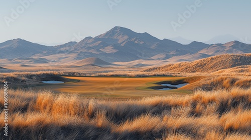 Scenic Golf Course with Majestic Mountain View