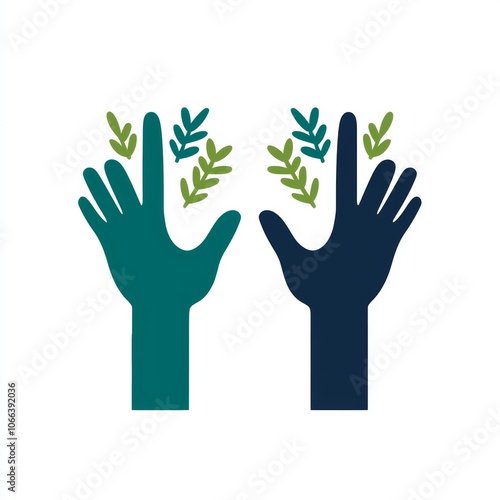 Iconic Hands Symbolizing Responsibility and Nature
