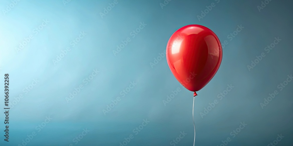 Single red balloon floating in the air, red, balloon, floating, air, sky, whimsical, peaceful, minimalist, simple, bright Single red balloon floating in the air, red, balloon, floating, air, sky, whimsical, peaceful, minimalist, simple, bright