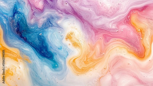 Abstract Colorful Swirl Paint Texture Background