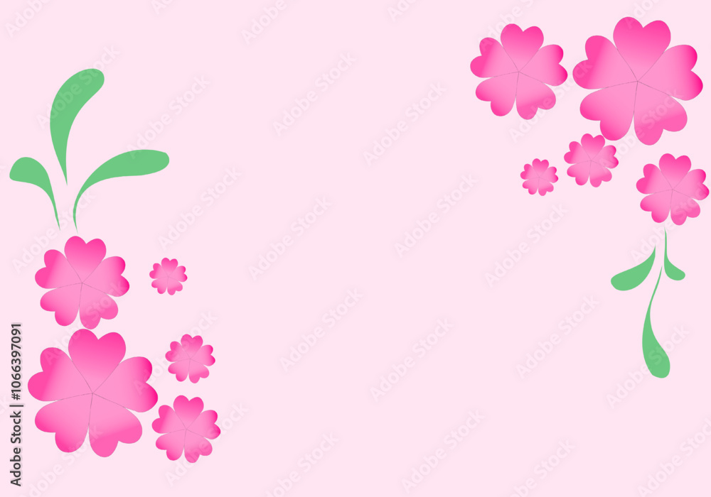 pink background with sakura flowers pink background with sakura flowers