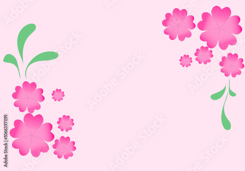 pink background with sakura flowers