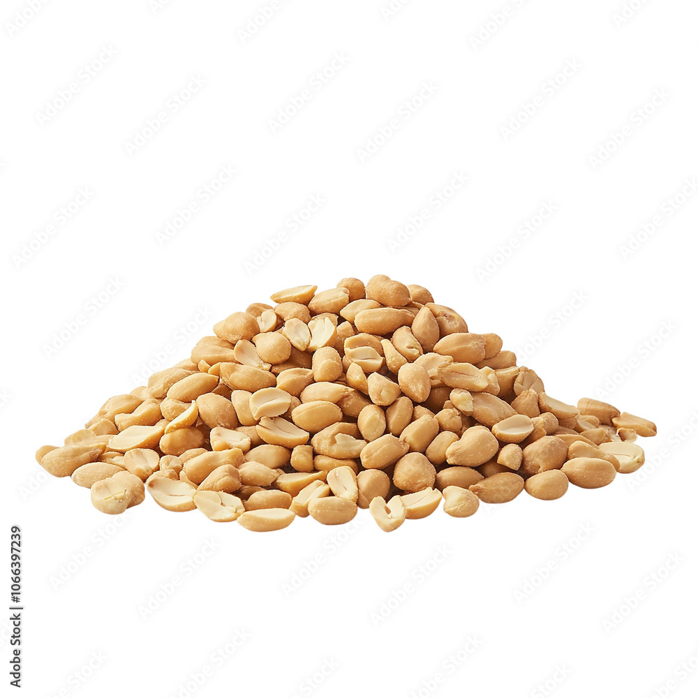 Pile of Roasted Peanuts on Transparent Background Pile of Roasted Peanuts on Transparent Background