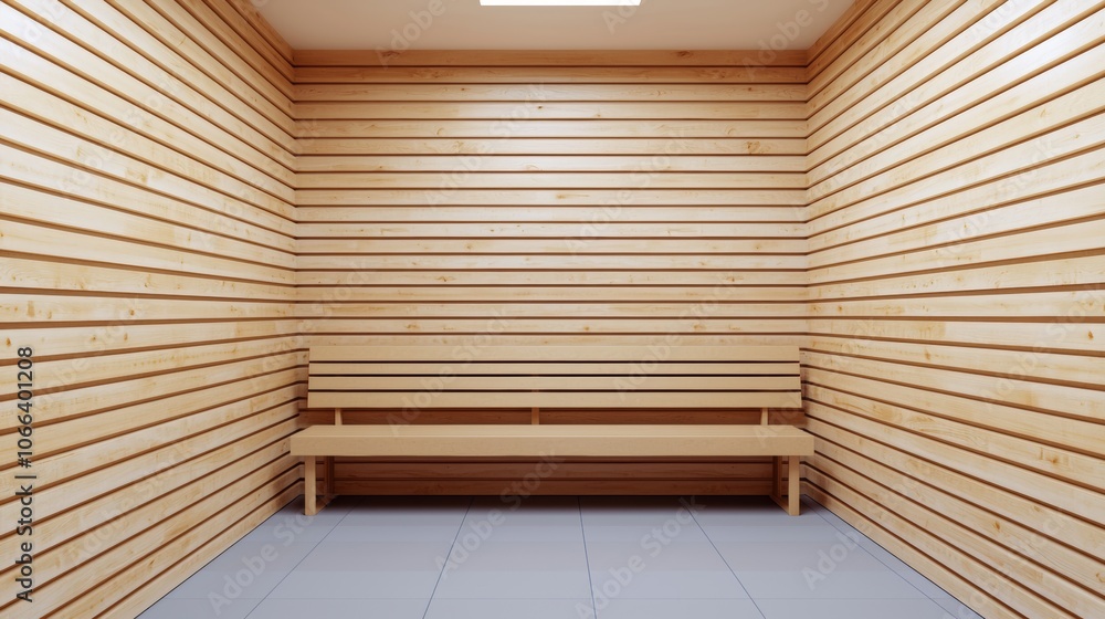 Fototapeta premium Modern Locker Room with Large Mirrors and Wooden Walls