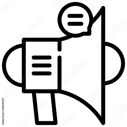 business plan advertisement horn loud innovation simple line