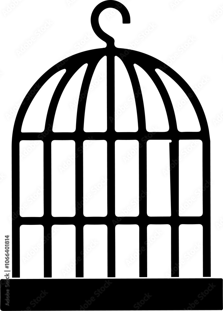 Bird cage icon isolated on white background . Vector illustration Bird cage icon isolated on white background . Vector illustration