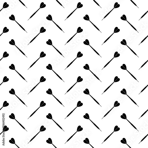 Dart arrow icon isolated seamless pattern on white background