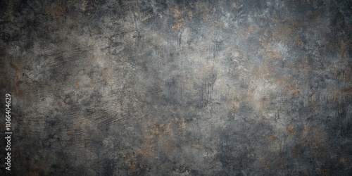 Abstract grunge texture with dark grey charcoal color paint background