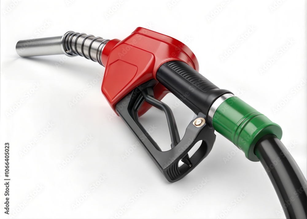 3D Fuel Pump Nozzle for Gasoline Alcohol Diesel isolated on white background 3D Fuel Pump Nozzle for Gasoline Alcohol Diesel isolated on white background