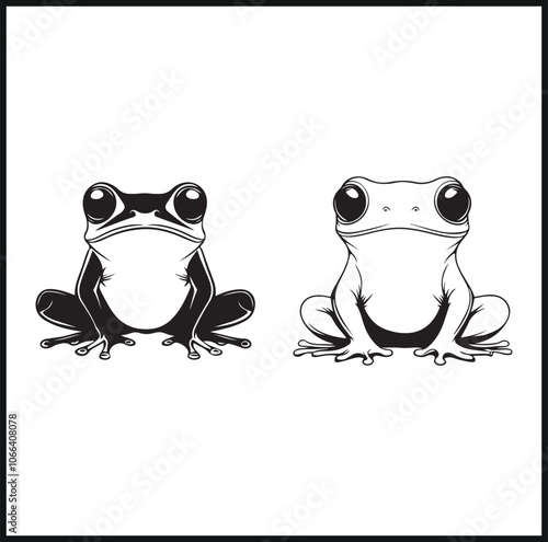 Cartoon Frog Silhouette clipart