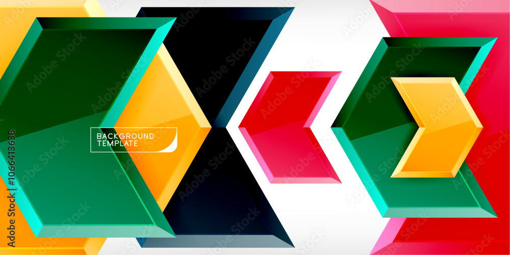 Vector 3d arrow techno design template Vector 3d arrow techno design template